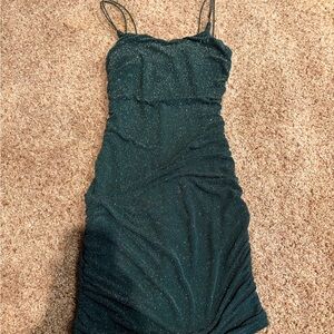 Elegant Green Glitter Hoco Dress